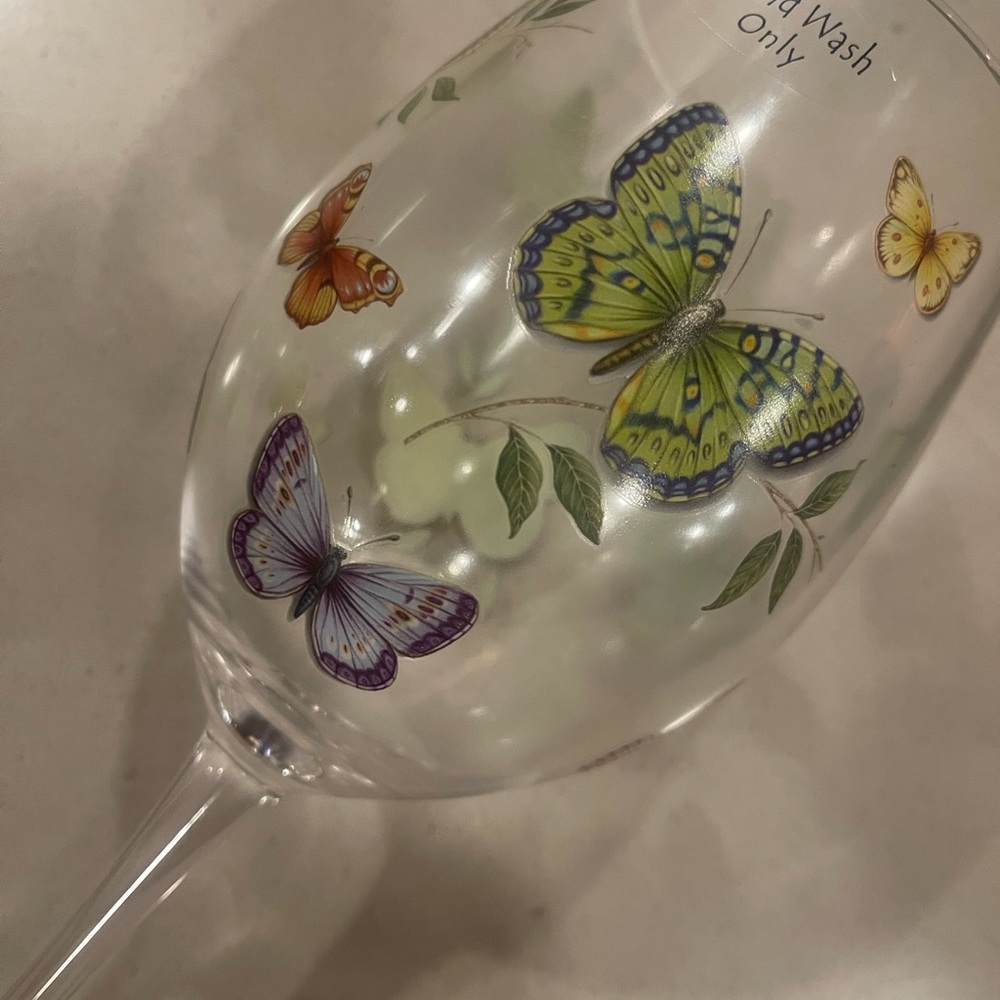 Butterfly Design Glass Art - Set of 4